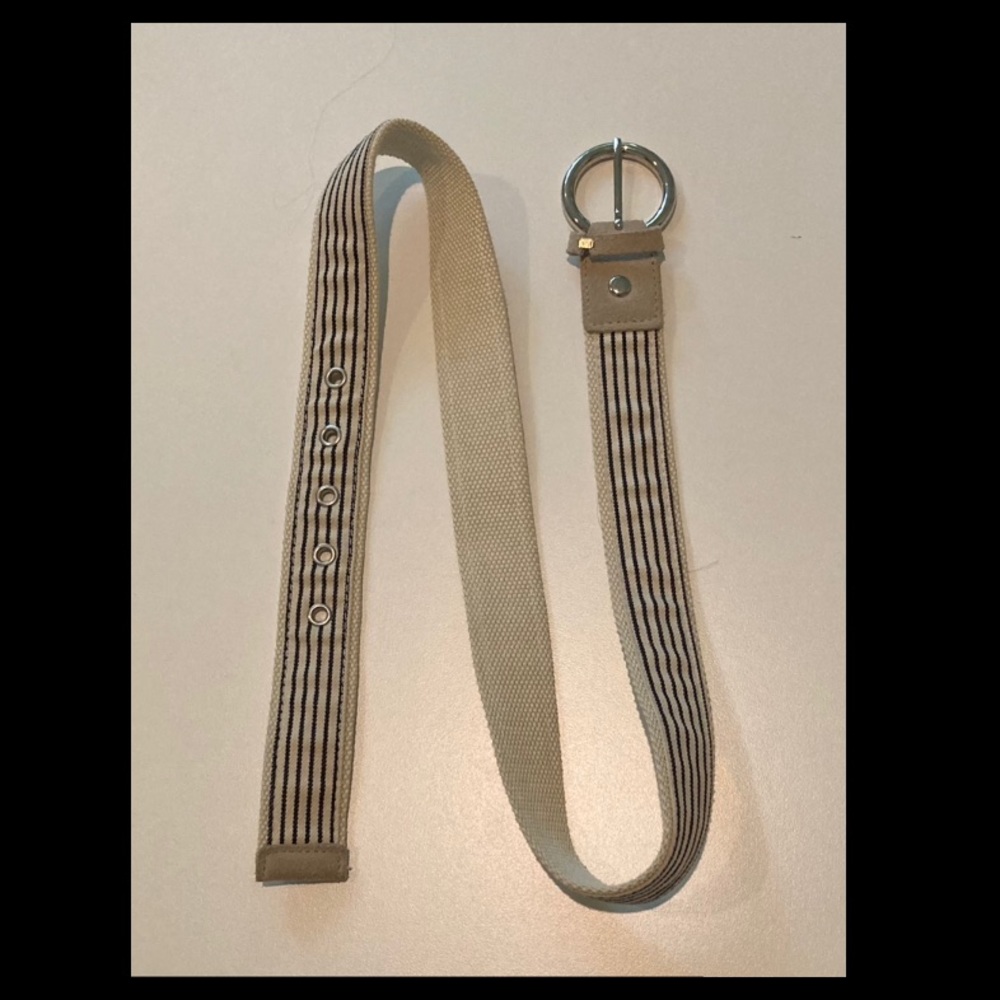 Striped Black and White Belt